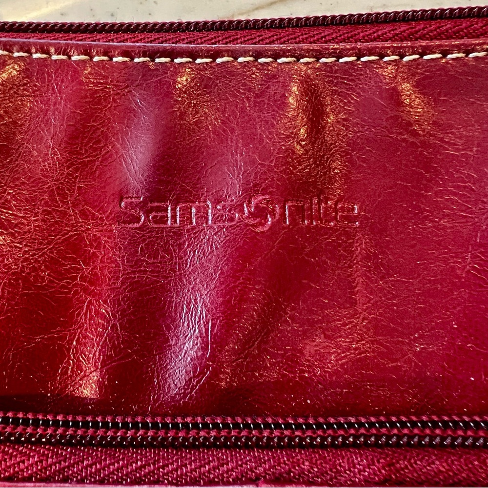 NWOT SAMSONITE Red Laptop Tote Work Carryall Teacher Bag Travel Vegan Fits 16.5” - Picture 6 of 16